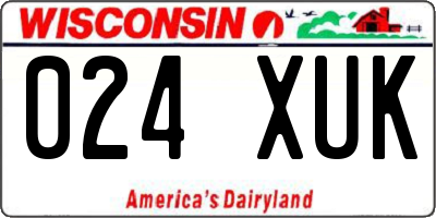 WI license plate 024XUK