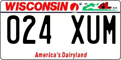 WI license plate 024XUM