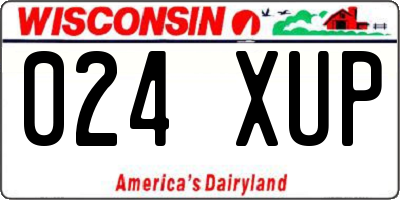 WI license plate 024XUP