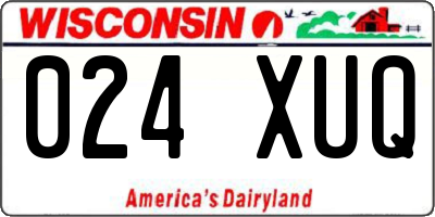 WI license plate 024XUQ