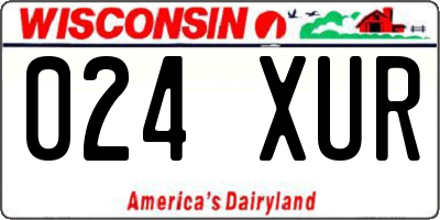 WI license plate 024XUR