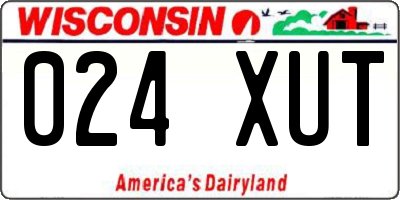 WI license plate 024XUT