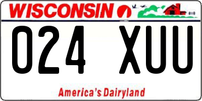 WI license plate 024XUU
