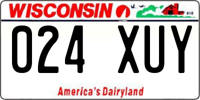 WI license plate 024XUY