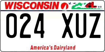 WI license plate 024XUZ