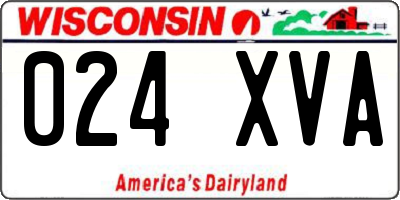 WI license plate 024XVA
