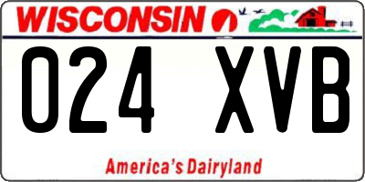 WI license plate 024XVB