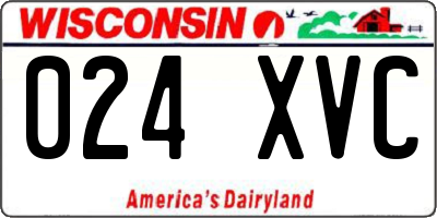 WI license plate 024XVC