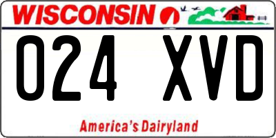 WI license plate 024XVD