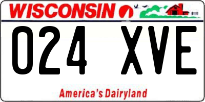 WI license plate 024XVE
