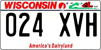 WI license plate 024XVH