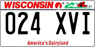 WI license plate 024XVI