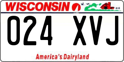 WI license plate 024XVJ