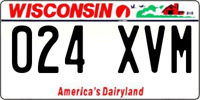 WI license plate 024XVM
