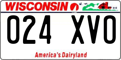 WI license plate 024XVO