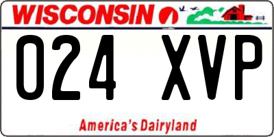 WI license plate 024XVP