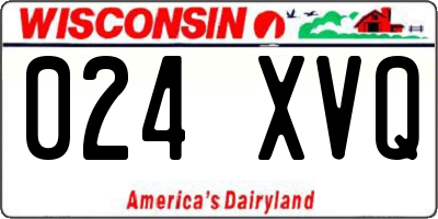 WI license plate 024XVQ