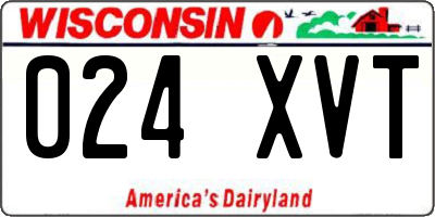 WI license plate 024XVT
