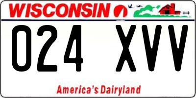 WI license plate 024XVV