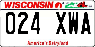 WI license plate 024XWA