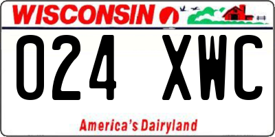 WI license plate 024XWC