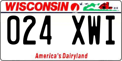 WI license plate 024XWI
