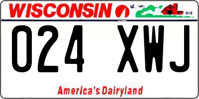 WI license plate 024XWJ