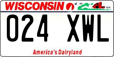 WI license plate 024XWL