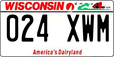 WI license plate 024XWM