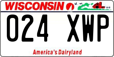 WI license plate 024XWP
