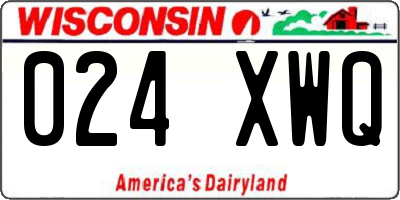 WI license plate 024XWQ