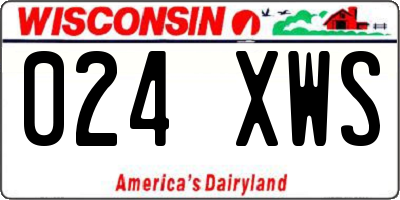 WI license plate 024XWS