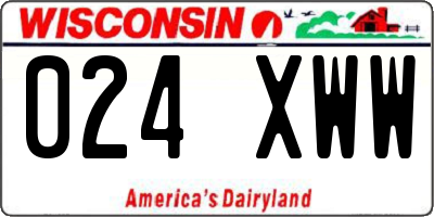 WI license plate 024XWW