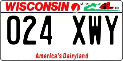 WI license plate 024XWY