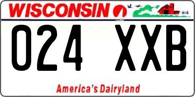 WI license plate 024XXB