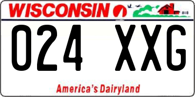 WI license plate 024XXG