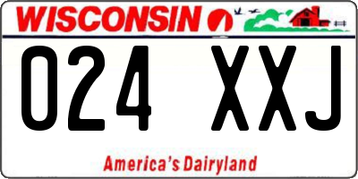 WI license plate 024XXJ