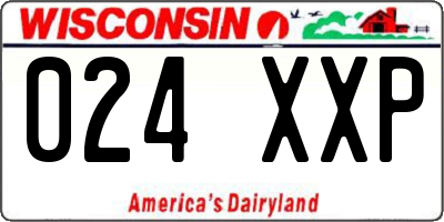 WI license plate 024XXP