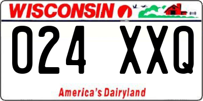 WI license plate 024XXQ