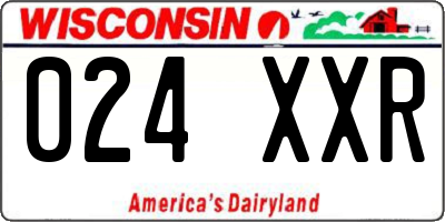 WI license plate 024XXR