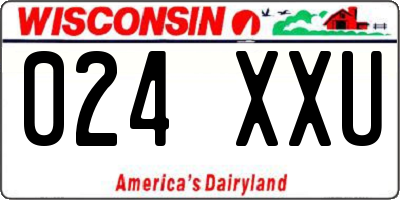 WI license plate 024XXU