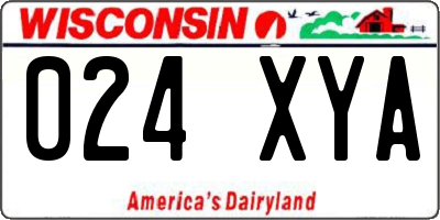 WI license plate 024XYA