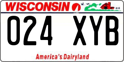 WI license plate 024XYB