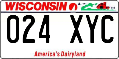 WI license plate 024XYC