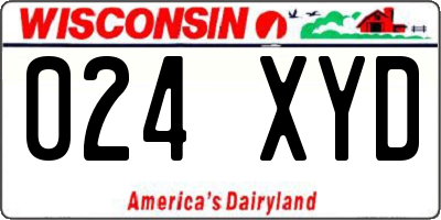 WI license plate 024XYD