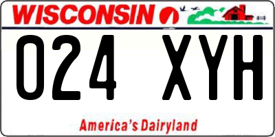 WI license plate 024XYH