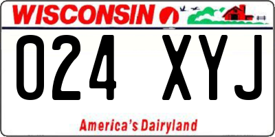 WI license plate 024XYJ