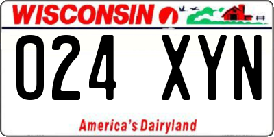 WI license plate 024XYN