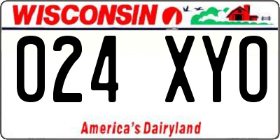 WI license plate 024XYO