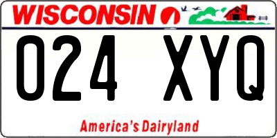 WI license plate 024XYQ